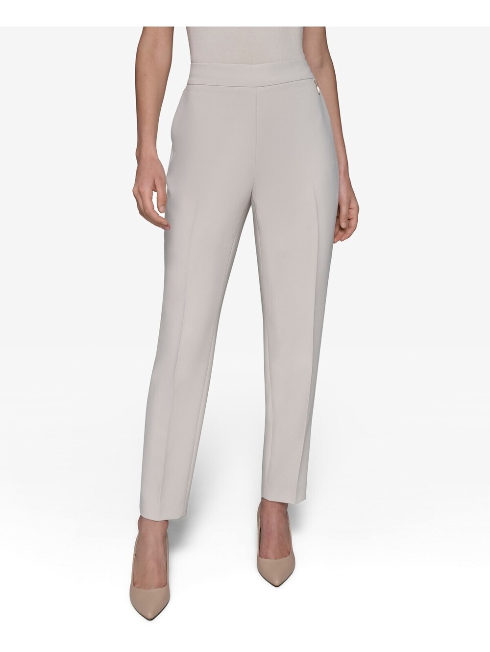 KARL LAGERFELD PARIS Womens Slim Pull-On Pants Pavement 14